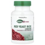 Herbal Actives, красный ферментированный рис, 60 капсул (600 мг в 1 капсуле) — NaturesPlus