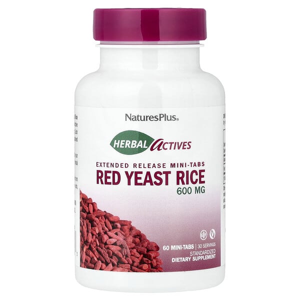 nap07362_v_25.jpg Herbal Actives, красный ферментированный рис, 60 мини-таблеток (300 мг в каждой) — NaturesPlus
