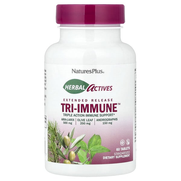 nap07380_v_44.jpg Herbal Actives, Tri-Immune™ с длительным высвобождением, 60 таблеток — NaturesPlus