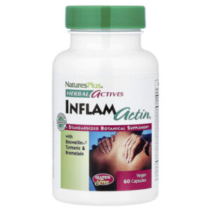 Herbal Actives, InflamActin®, 60 веганских капсул — NaturesPlus