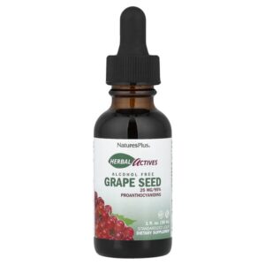 Herbal Actives, виноградные косточки, без спирта, 30 мл (1 жидк. унция) — NaturesPlus