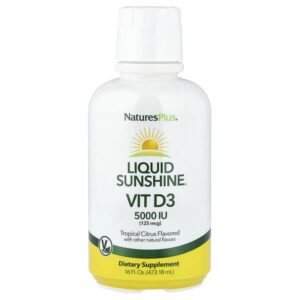 Liquid Sunshine®, витамин D3, тропический цитрус, 473,18 мл (16 жидк. унций) — NaturesPlus
