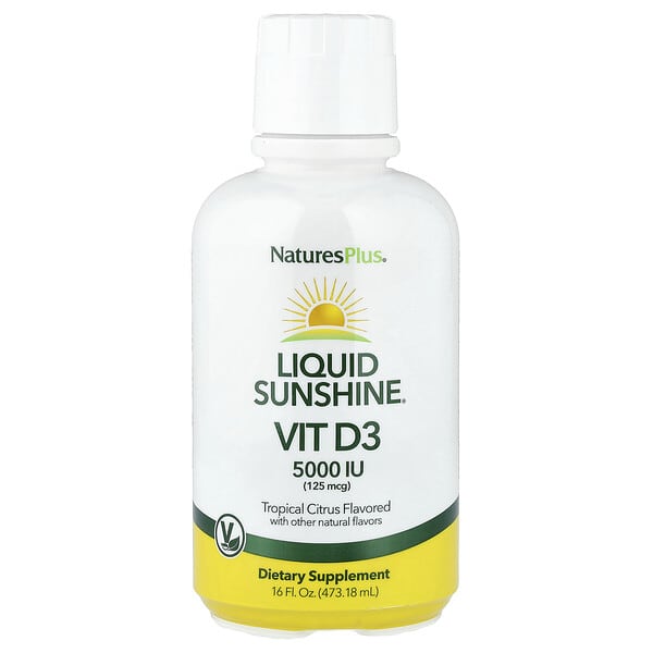 nap10483_v_33.jpg Liquid Sunshine®, витамин D3, тропический цитрус, 473,18 мл (16 жидк. унций) — NaturesPlus
