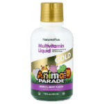 Animal Parade® Gold, жидкая мультивитаминная добавка, со вкусом тропических ягод, 480 мл (16 жидк. унций) — NaturesPlus