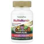 Animal Parade® Gold, жевательные мультивитамины для детей, со вкусом вишни, винограда и апельсина, 60 таблеток в форме животных — NaturesPlus
