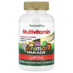 Animal Parade® Gold, мультивитамины, жевательная добавка для детей, со вкусом вишни, 120 таблеток в форме животных — NaturesPlus
