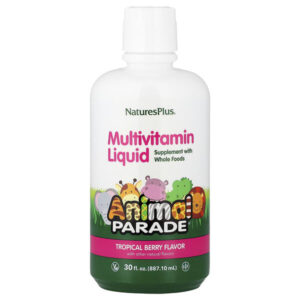 Animal Parade®, жидкий мультивитаминный комплекс, со вкусом тропических ягод, 887,1 мл (30 жидк. унций) — NaturesPlus