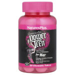 NaturesPlus, Source of Life®️, Power Teen®️, добавка для девочек-подростков, без сахара, со вкусом лесных ягод, 60 жевательных таблеток — NaturesPlus