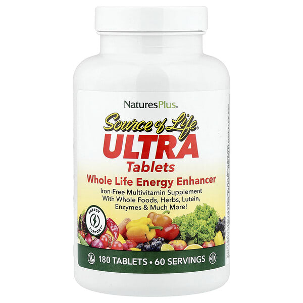 nap30526_v_15.jpg Source of Life®, Ultra Whole Life Energy Enhancer, 180 таблеток — NaturesPlus