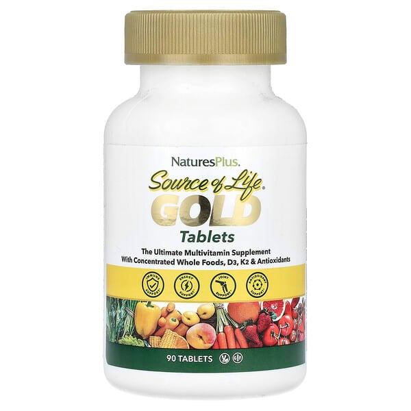 nap30711_v_58.jpg Source of Life Gold, The Ultimate Multi-Vitamin Supplement, 90 таблеток — NaturesPlus