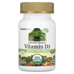 Source of Life, Garden, витамин D3, 60 веганских капсул — NaturesPlus