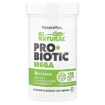 GI Natural® Probiotic Mega, пробиотики, 120 млрд КОЕ, 30 капсул — NaturesPlus