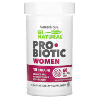 пробиотик для женщин GI Natural, 60 млрд. КОЕ, 30 капсул — NaturesPlus