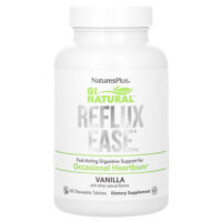 Gi Natural, Reflux Ease, ваниль, 60 жевательных таблеток — NaturesPlus