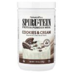 Spiru-Tein®, протеиновый порошок, печенье и сливки, 525 г (1,15 фунта) — NaturesPlus