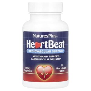 HeartBeat, поддержка сердечно-сосудистой системы, 90 таблеток в форме сердца — NaturesPlus