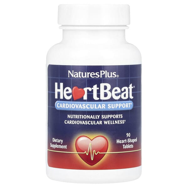 nap47421_v_38.jpg HeartBeat, поддержка сердечно-сосудистой системы, 90 таблеток в форме сердца — NaturesPlus