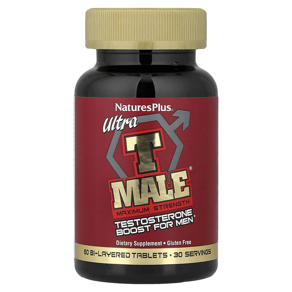 nap48716_v_40.jpg Ultra T-Male®, добавка тестостерона для мужчин, максимальная сила действия, 60 двухслойных таблеток — NaturesPlus