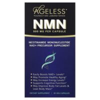 NMN, 500 мг, 30 растительных капсул — Ageless Foundation Laboratories