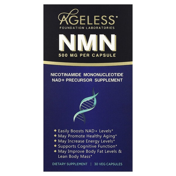nat32117_v_20.jpg NMN, 500 мг, 30 растительных капсул — Ageless Foundation Laboratories