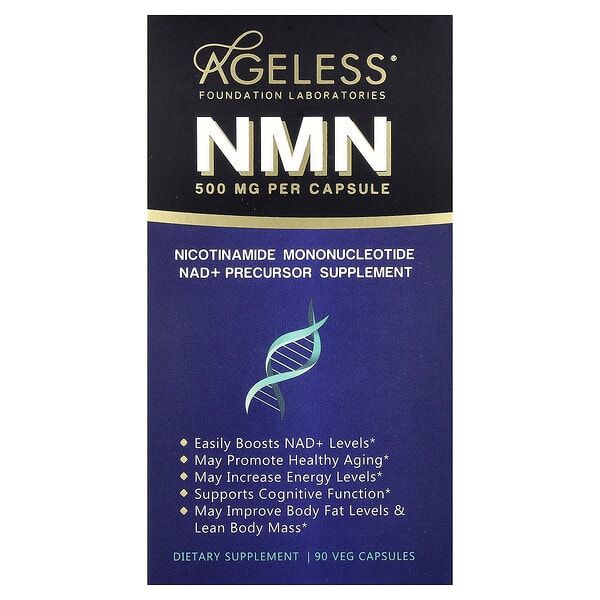 nat32118_v_20.jpg NMN, 500 мг, 90 растительных капсул — Ageless Foundation Laboratories
