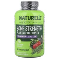 Bone Strength, комплекс растительного кальция, 240 вегетарианских капсул — NATURELO