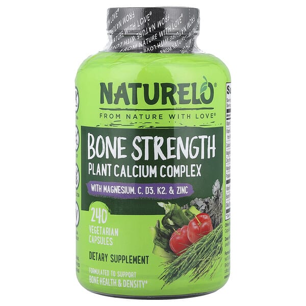 nau62896_v_8.jpg Bone Strength, комплекс растительного кальция, 240 вегетарианских капсул — NATURELO