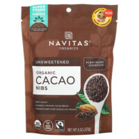 органические ядра какао-боба, без подсластителей, 227 г (8 унций) — Navitas Organics