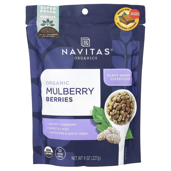 nav00088_v_26.jpg Органические ягоды шелковицы, 227 г (8 унций) — Navitas Organics