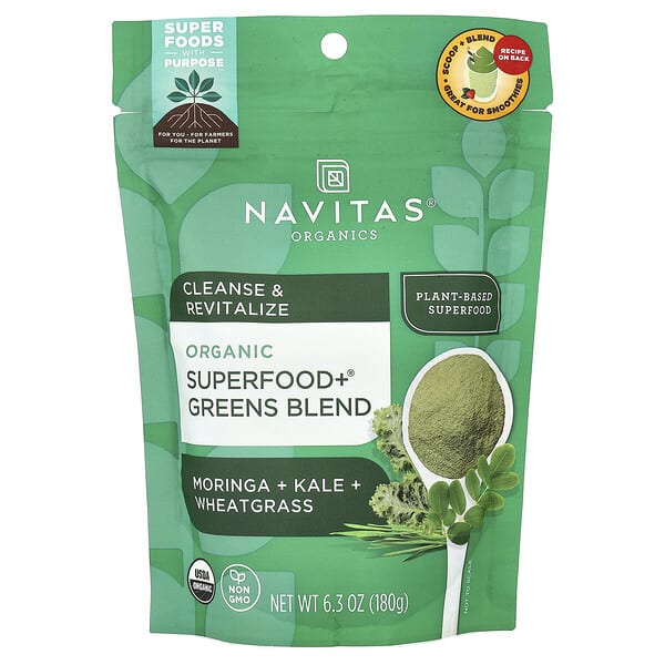 nav02250_v_9.jpg Органическая смесь зелени Superfood +®, 180 г (6,3 унции) — Navitas Organics