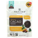 Органические какао-вафли, несладкие, 227 г (8 унций) — Navitas Organics