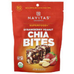 Superfood+®, кусочки чиа, со вкусом клубники и арахиса, 227 г (8 унций) — Navitas Organics