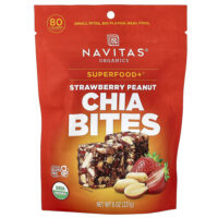 Superfood+®, кусочки чиа, со вкусом клубники и арахиса, 227 г (8 унций) — Navitas Organics