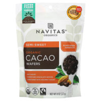 органические вафли из какао, полусладкие, 227 г (8 унций) — Navitas Organics