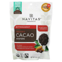 органические вафли из какао, горько-сладкий вкус, 227 г (8 унций) — Navitas Organics