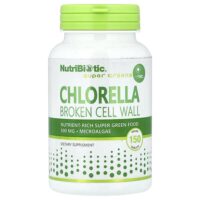 Super Greens, хлорелла, 150 веганских таблеток (500 мг в 1 таблетке) — NutriBiotic