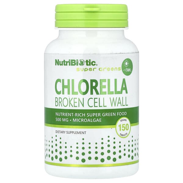 nbc00090_v_52.jpg Super Greens, хлорелла, 150 веганских таблеток (500 мг в 1 таблетке) — NutriBiotic