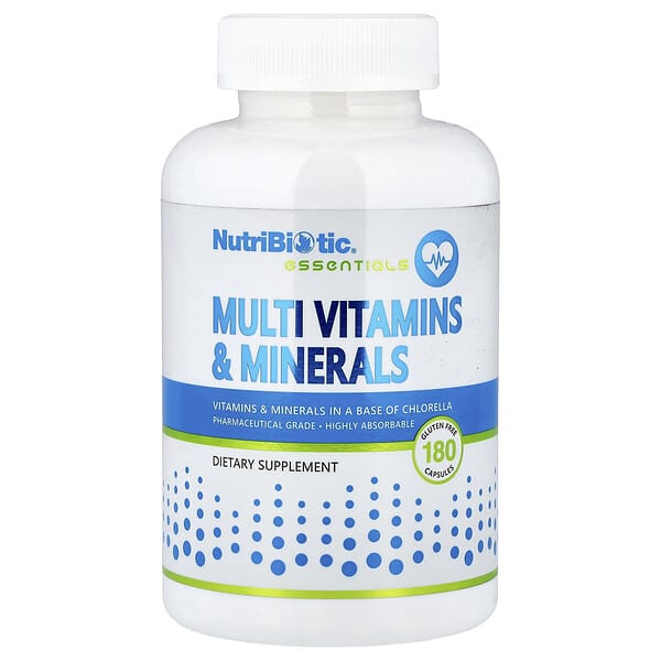 nbc00121_v_48.jpg Essentials, мультивитамины и минералы, 180 капсул — NutriBiotic