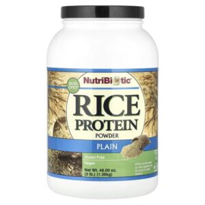 Необработанный рисовый протеин, простой, 1,36 кг (3 фунта) — NutriBiotic