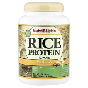 необработанный рисовый протеин, ваниль, 600 г (1 фунт 5,16 унции) — NutriBiotic