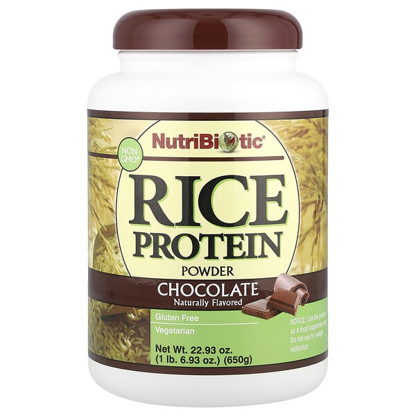 nbc00160_v_40.jpg Порошок из рисового протеина, шоколад, 650 г (1 фунт 6,93 унции) — NutriBiotic