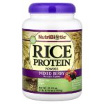 порошок из рисового протеина, ягодный вкус, 600 г (1 фунт, 5,16 унции) — NutriBiotic