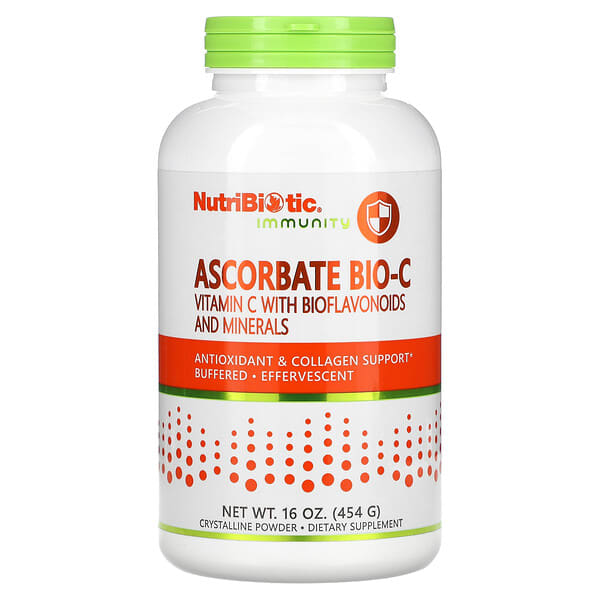 nbc00351_v_8.jpg Immunity, аскорбат Bio-C, витамин C с биофлавоноидами и минералами, 454 г (16 унций) — NutriBiotic