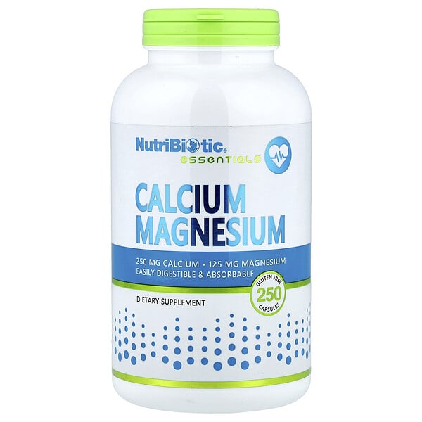 nbc00611_v_24.jpg Essentials, кальций и магний, 250 капсул — NutriBiotic