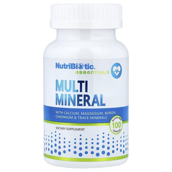 nbc00640_v_24.jpg Essentials, мультиминерал, 100 капсул без глютена — NutriBiotic