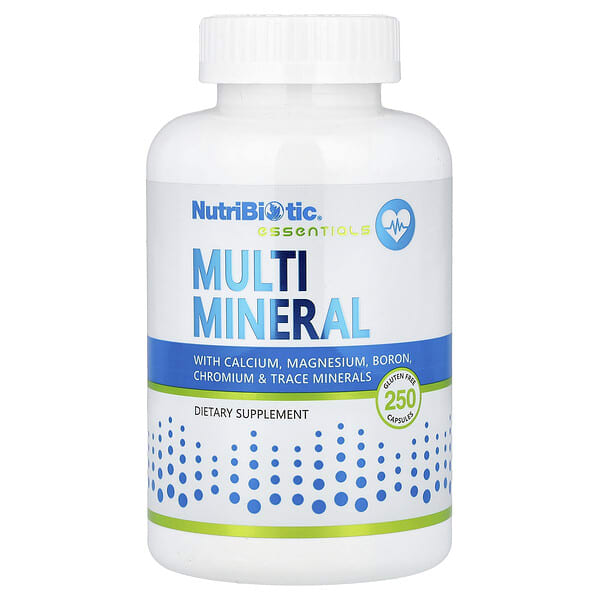 nbc00641_v_24.jpg Essentials, мультиминерал, 250 капсул без глютена — NutriBiotic