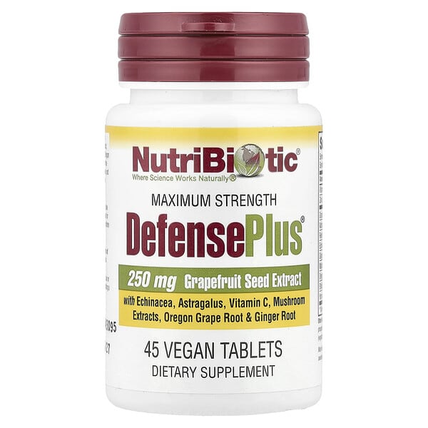 nbc01014_v_32.jpg DefensePlus, максимальная сила, 45 веганских таблеток — NutriBiotic
