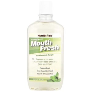 Mouth Fresh®, ополаскиватель для рта и полоскания, освежающая перечная мята, 473 мл (16 жидк. унций) — NutriBiotic