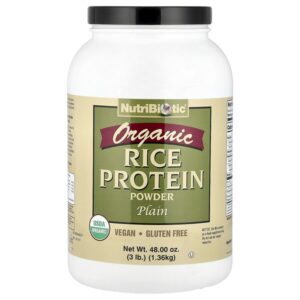 Органический рисовый протеин в порошке, обычный, 1,36 кг (3 фунта) — NutriBiotic