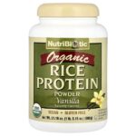 Органический рисовый протеин в порошке, ваниль, 600 г (1 фунт) — NutriBiotic
